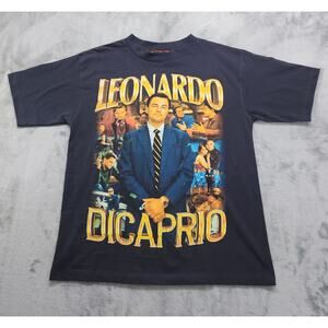Marino Morwood Shirt Mens L Black Leonardo Dicaprio Front Back LARGE Graphic Tee